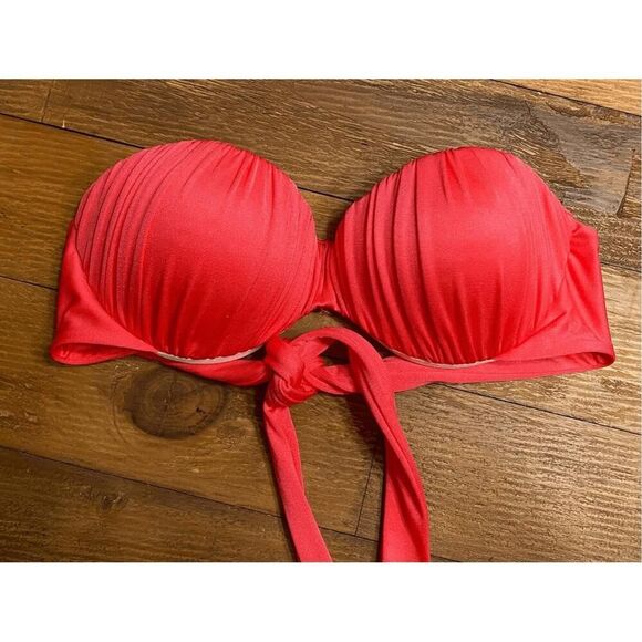 Victorias Secret 32B push-up strapless pink bikini top sexy - Picture 1 of 4